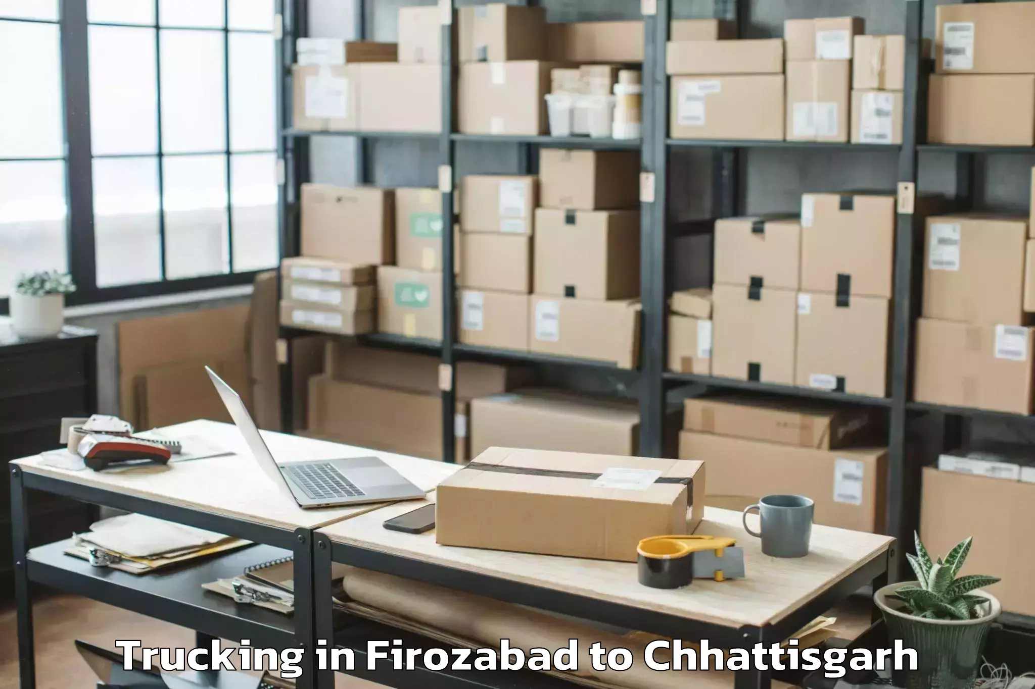 Reliable Firozabad to Kurud Trucking